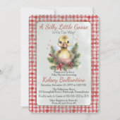Christmas Holiday Goose Gosling Baby Shower Kaart (Voorkant)