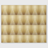Christmas Holiday Gorgeous Star Snowflake Gold Cadeaupapier (Vlak)