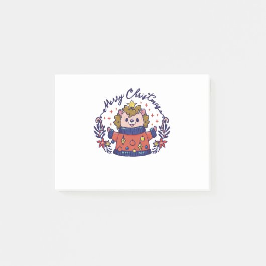 CHRISTMAS HOLIDAY HEDGEHOG POST-IT® NOTES (Voorkant)