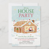 Christmas Holiday House Party Gingerbread House Kaart (Voorkant)