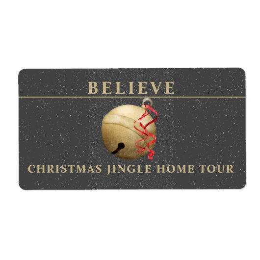 CHRISTMAS HOLIDAY JINGLE BELL ETIKET (Voorkant)