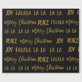 Christmas Holiday Joy text  Cadeaupapier (Vlak)