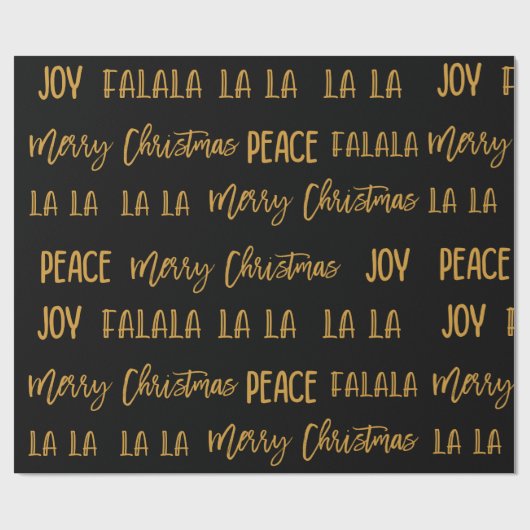 Christmas Holiday Joy text  Cadeaupapier (Vlak)