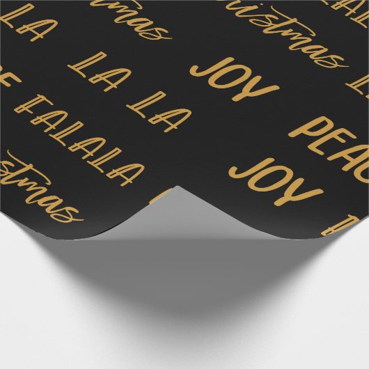 Christmas Holiday Joy text Cadeaupapier (Hoek)