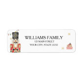 Christmas Holiday Nutcracker Address Label (Voorkant)