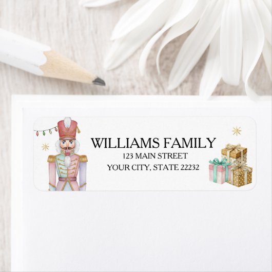 Christmas Holiday Nutcracker Address Label (Insitu)