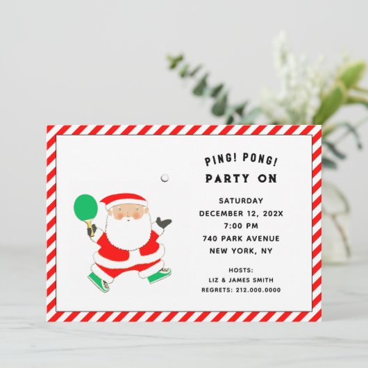 Christmas Holiday Open House Invitations Kaart (Staand voorkant)