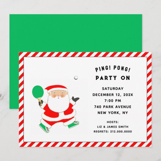 Christmas Holiday Open House Invitations Kaart (Voorkant / Achterkant)
