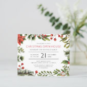 Christmas Holiday Open House Party Invitation (Staand voorkant)