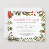 Christmas Holiday Open House Party Invitation (Voorkant)