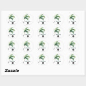 Christmas Holiday Palm Tree Business Name Ronde Sticker (Vel)