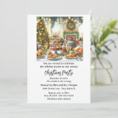 Christmas Holiday Party Festive Kaart (Staand voorkant)