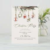  Christmas Holiday Party Invitation Kaart (Staand voorkant)
