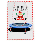 Christmas Holiday Party Trampoline Medium Cadeauzakje (Voorkant)