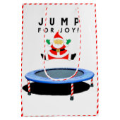 Christmas Holiday Party Trampoline Medium Cadeauzakje (Achterkant)
