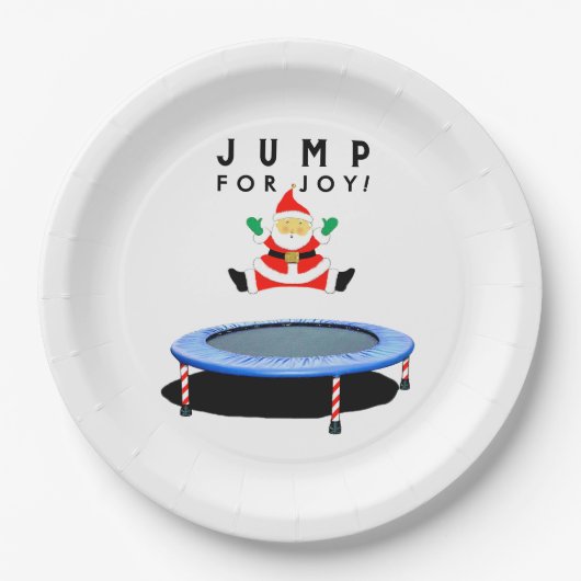 Christmas Holiday Party Trampoline Papieren Bordje (Voorkant)