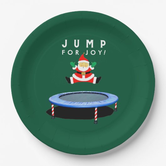 Christmas Holiday Party Trampoline Papieren Bordje (Voorkant)