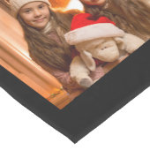 Christmas Holiday Photo Home Decor Keepsake Black Medium Tafelloper (Hoek)