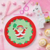 Christmas Holiday Pickleball Party Papieren Bordje (Feest)