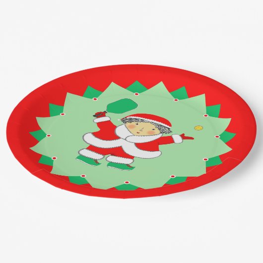 Christmas Holiday Pickleball Party Papieren Bordje (Gekanteld)