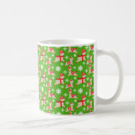 CHRISTMAS HOLIDAY RED & GROEN ALPACAS KOFFIEMOK