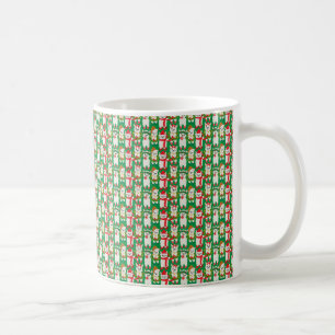 CHRISTMAS HOLIDAY RED & GROEN ALPACAS KOFFIEMOK