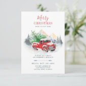 Christmas Holiday Red Truck Moving Announcement (Staand voorkant)