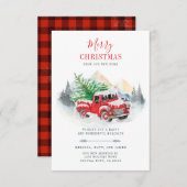 Christmas Holiday Red Truck Moving Announcement (Voorkant / Achterkant)