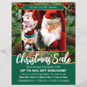 Christmas Holiday Sale Custom Photo Green Business Flyer (Voorkant)