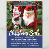 Christmas Holiday Sale Custom Photo Navy Business Flyer (Voorkant)