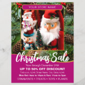 Christmas Holiday Sale Custom Photo Pink Business Flyer (Voorkant)