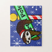 CHRISTMAS HOLIDAY SANTA SLOTH SLOTHMAS PUZZLE LEGPUZZEL (Verticaal)