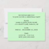 CHRISTMAS HOLIDAY SANTA SNOWGLOBE PARTIJ INVITATIE KAART (Achterkant)