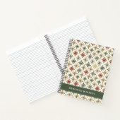 Christmas Holiday Snowflakes Pattern Personalized Notitieboek (Binnen)