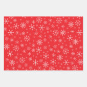Christmas Holiday Snowflakes Red Green Blue White Inpakpapier Vel (Voorkant 3)