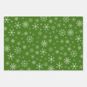 Christmas Holiday Snowflakes Red Green Blue White Inpakpapier Vel (Voorkant 2)