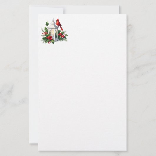 Christmas Holiday Stationery Paper Briefpapier (Voorkant)