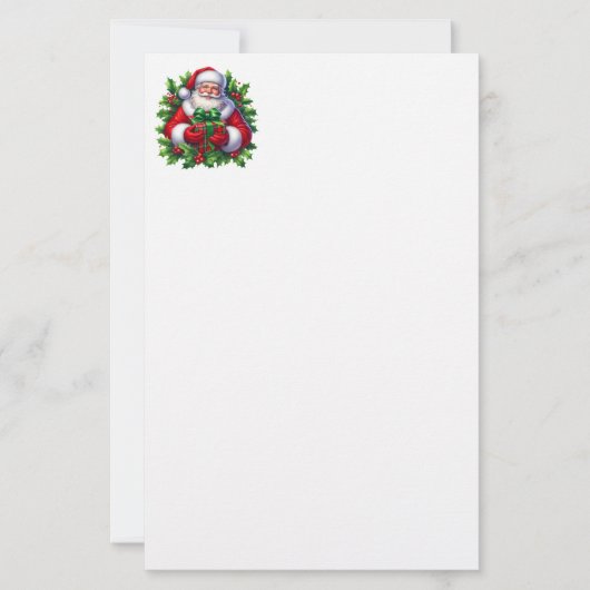 Christmas Holiday Stationery Paper Briefpapier (Voorkant)