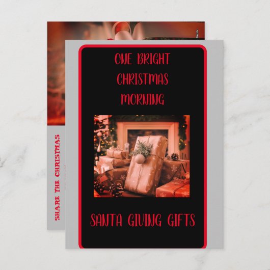 Christmas Holiday Story Briefkaart (Voorkant / Achterkant)