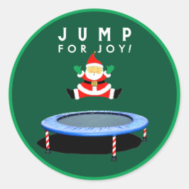 Christmas Holiday Trampoline Gymnastics Ronde Sticker