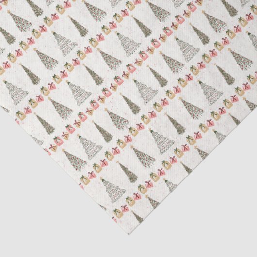 Christmas Holiday Trees Tissue Paper Tissuepapier (Detail)