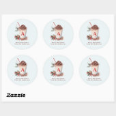 Christmas Holiday Winter Hot Cocoa Beverage Ronde Sticker (Vel)