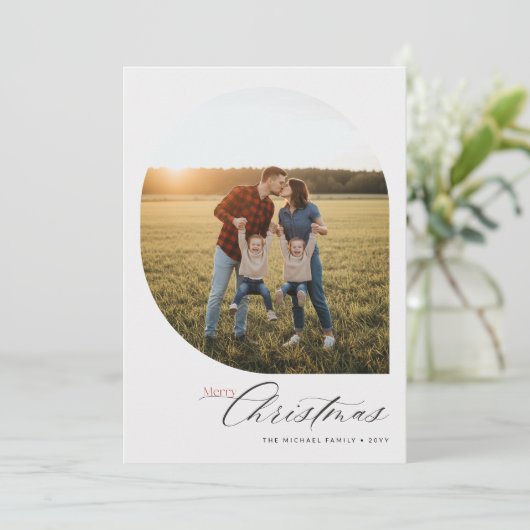 Christmas Holiday Wish With Photo Holiday Card Feestdagenkaart (Staand voorkant)