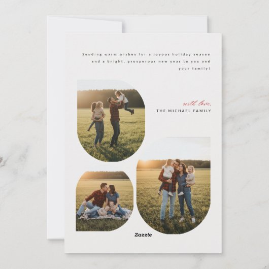 Christmas Holiday Wish With Photo Holiday Card Feestdagenkaart (Achterkant)