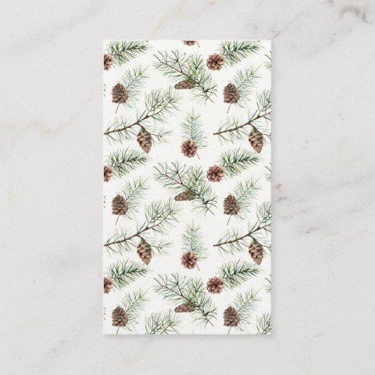 Christmas Holiday Wreath Baby shower Informatiekaartje (Achterkant)