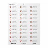Christmas Holiday Wreath Return Address  Etiket (Full Sheet)