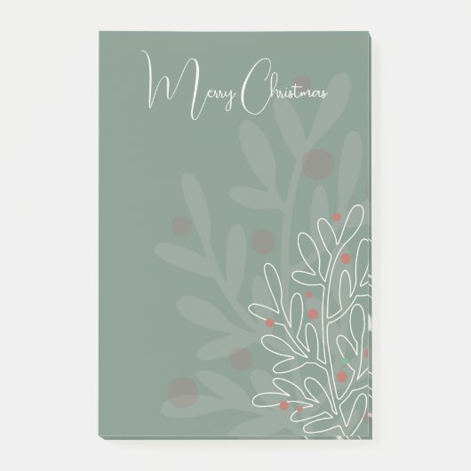 Christmas holidays abstract floral design post-it® notes (Voorkant)