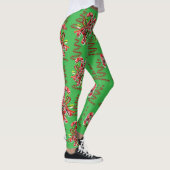 Christmas Holidays Candy Cane Abstract Leggings (Rechts)