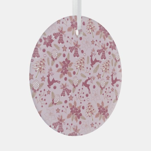 Christmas holidays glas ornament (Voorkant Rechts)