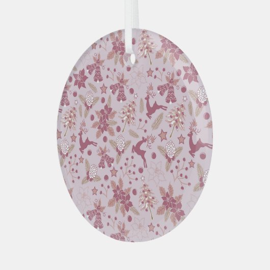 Christmas holidays glas ornament (Voorkant links)